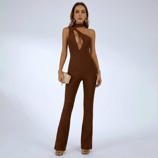 Mono de un solo hombro de Beatrice para mujer | Vendaje, Diseño asimétrico