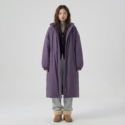 Manteau long pour femme Ember | Design à capuche, fermeture éclair devant