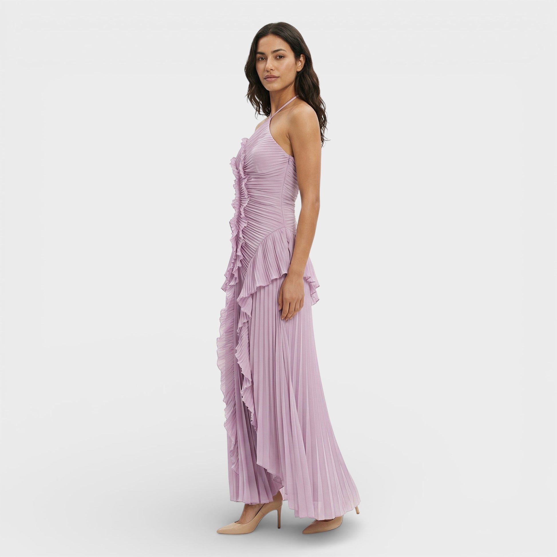 Liana Women's Asymmetric Maxi Dress - front view