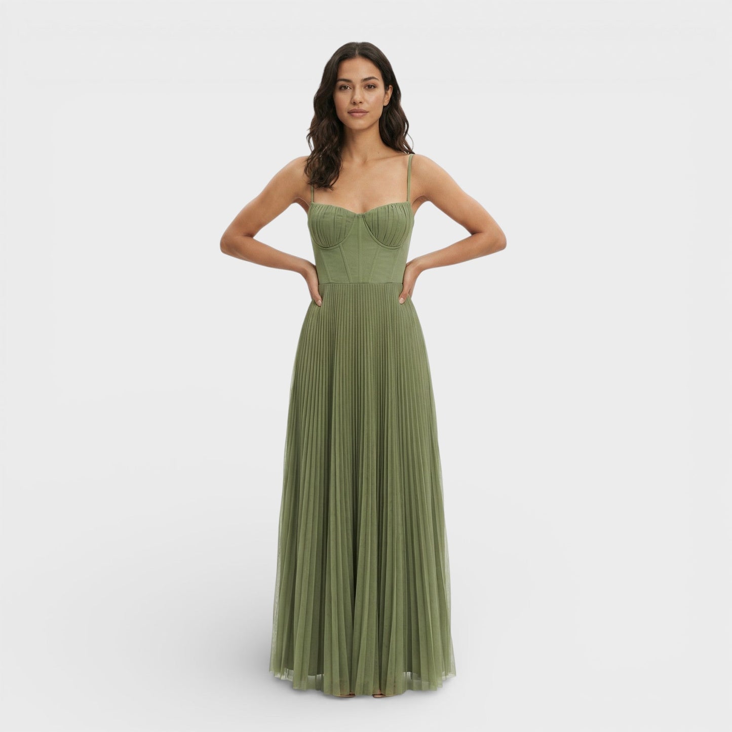 Quinn Women's Pleated Midi Dress - styled view