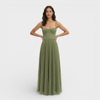 Quinn Women's Pleated Midi Dress - styled view