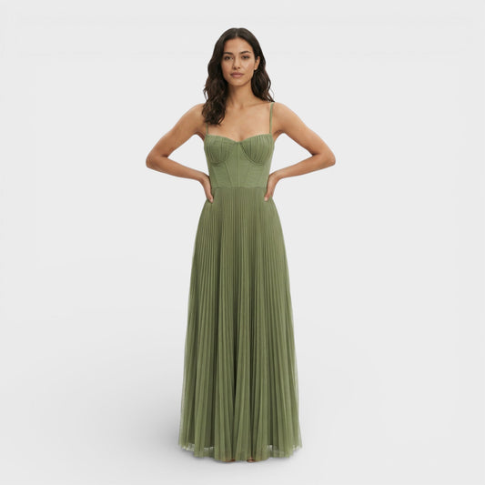 Quinn Women's Pleated Midi Dress - styled view