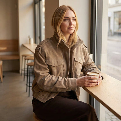Veste moto pour femmes Elena | Fermeture éclair devant, poches utilitaires