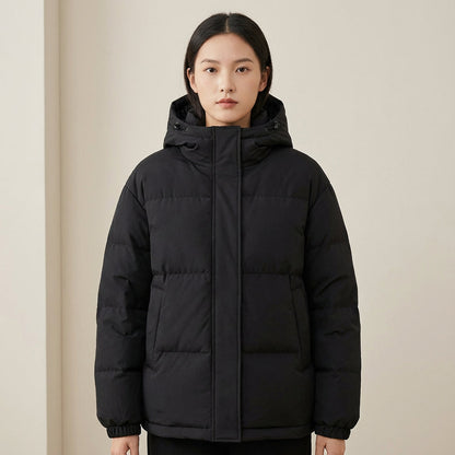 Cleo Women's Black Puffer Jacket | Insulated with Hood, Stylish Winter Jacket