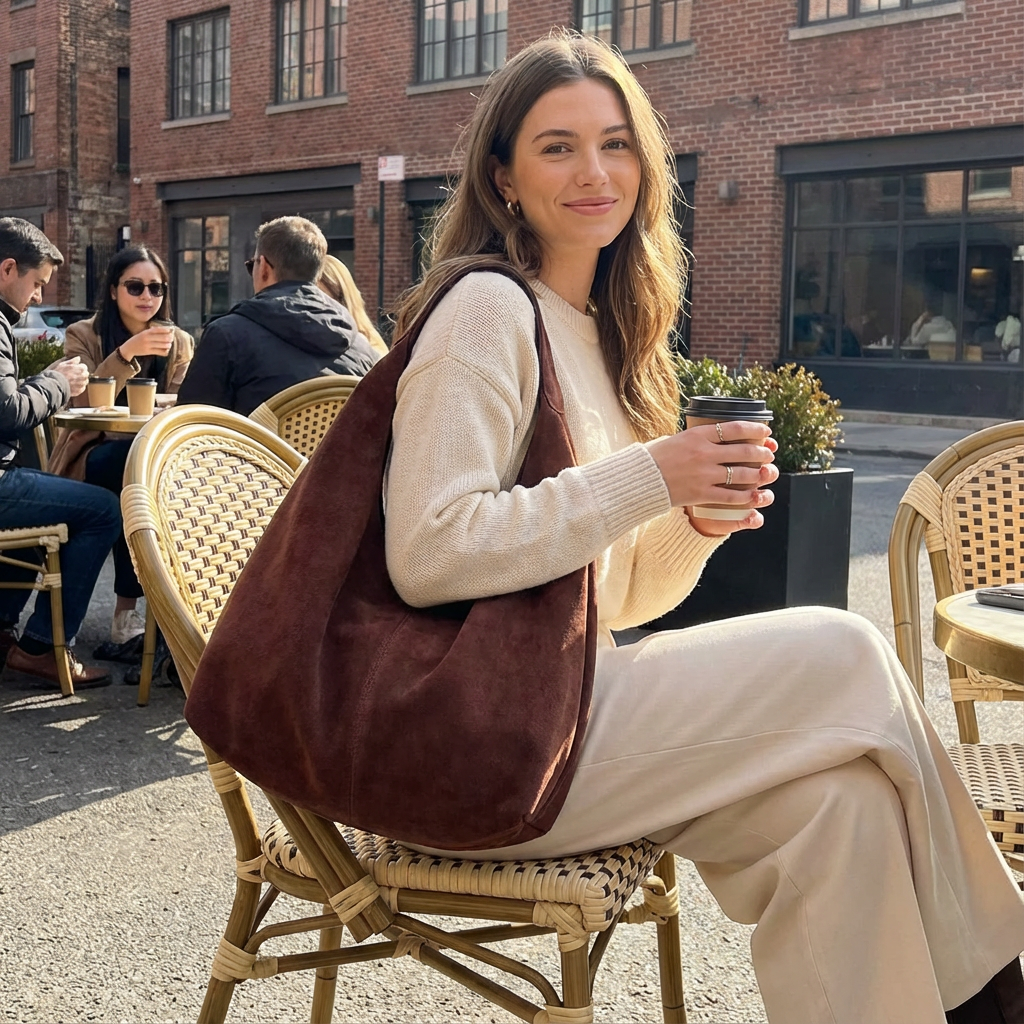 Bolso hobo de mano para mujer Mara | Silueta holgada, Correa única para el hombro