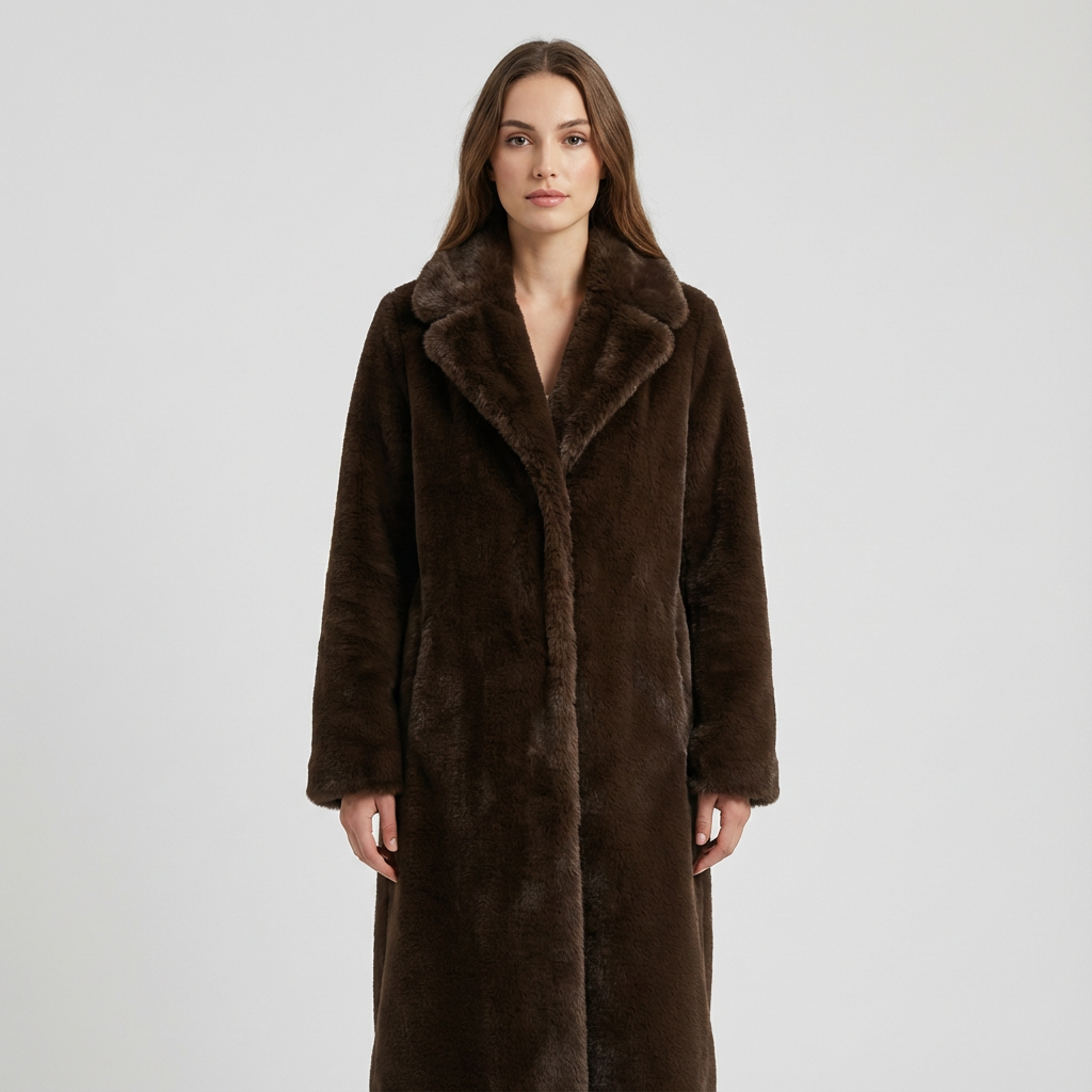 Abrigo de piel sintética de visón para mujer Nina | Lujo invernal, neo menta