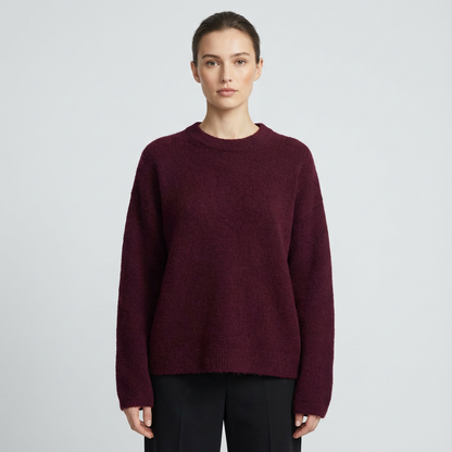 Pull tricoté Selene pour femme | Coupe décontractée, manches longues