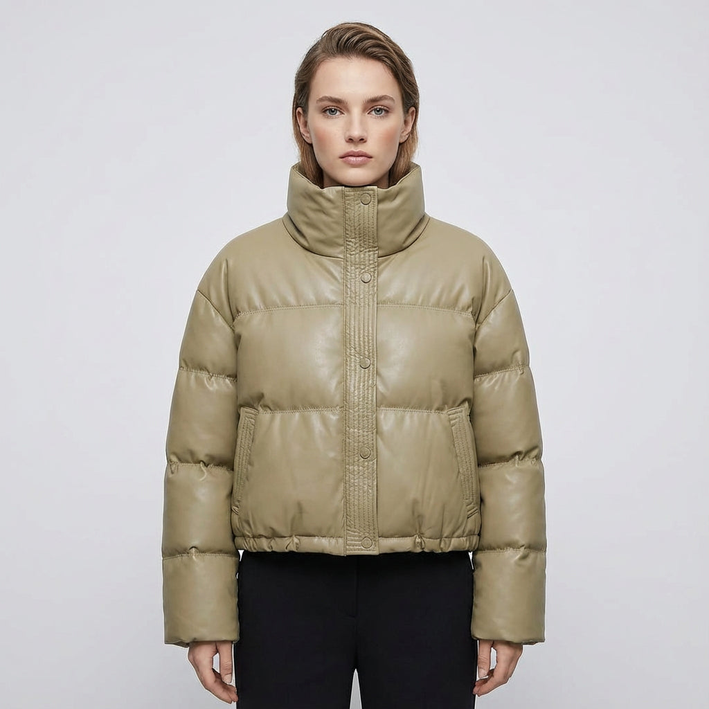 Doudoune courte pour femmes Ariana | Col montant, design matelassé