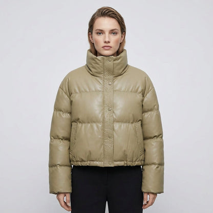 Doudoune courte pour femmes Ariana | Col montant, design matelassé