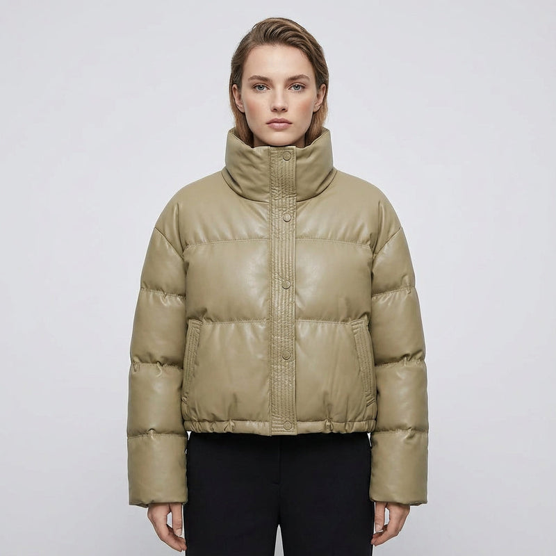 Doudoune courte pour femmes Ariana | Col montant, design matelassé