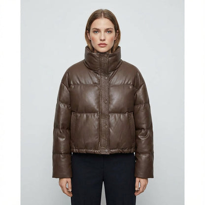 Doudoune courte pour femmes Ariana | Col montant, design matelassé