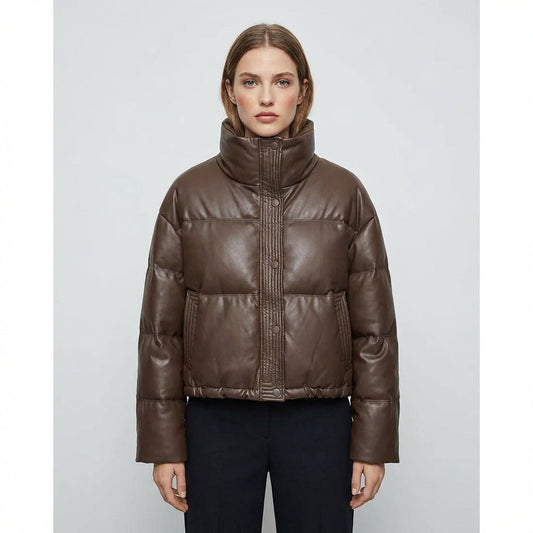 Doudoune courte pour femmes Ariana | Col montant, design matelassé