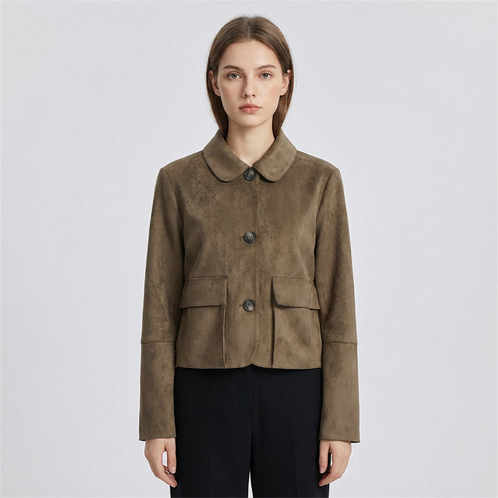 Veste courte pour femmes Aria | Boutonnée devant, col classique