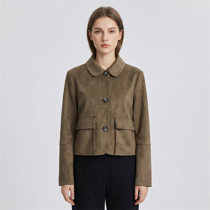 Veste courte pour femmes Aria | Boutonnée devant, col classique