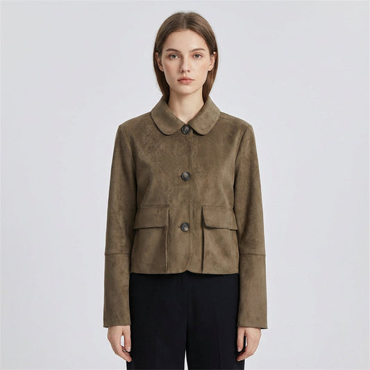 Veste courte pour femmes Aria | Boutonnée devant, col classique