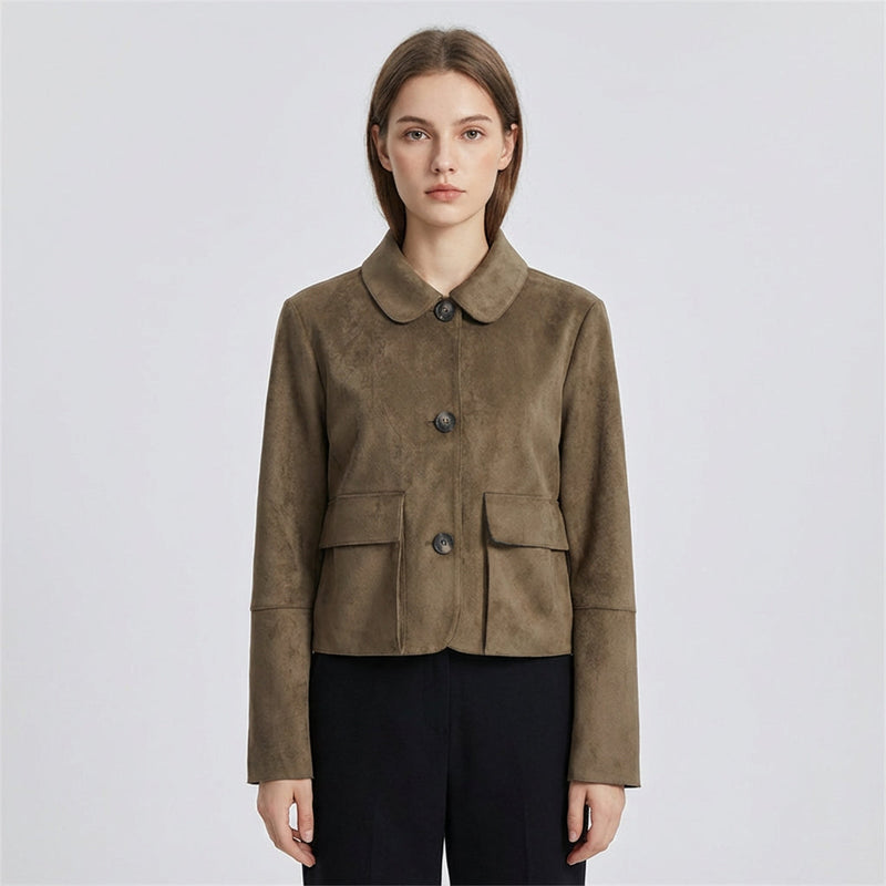 Veste courte pour femmes Aria | Boutonnée devant, col classique