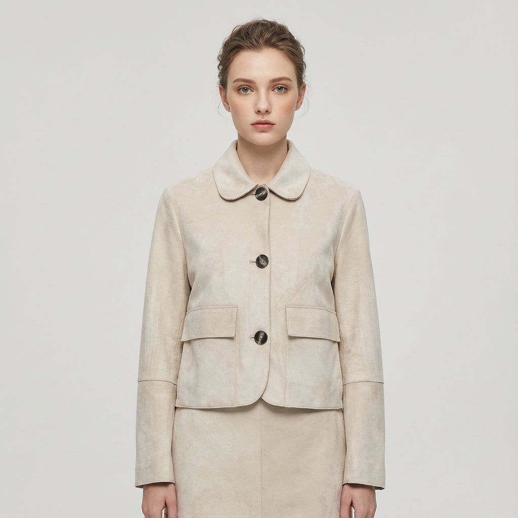 Veste courte pour femmes Aria | Boutonnée devant, col classique