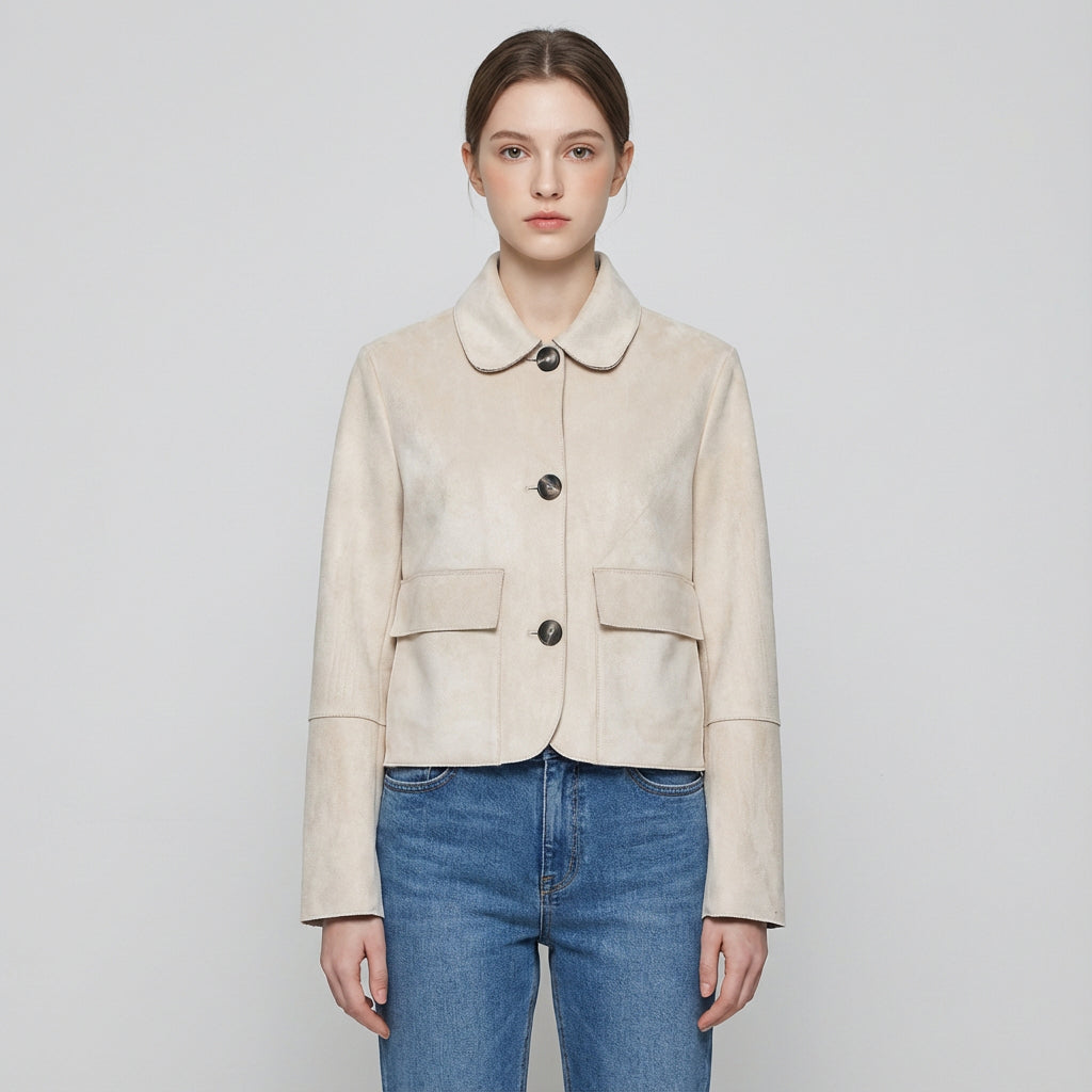 Veste courte pour femmes Aria | Boutonnée devant, col classique