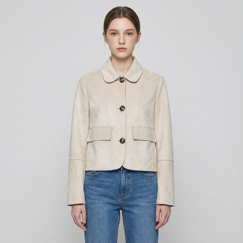 Veste courte pour femmes Aria | Boutonnée devant, col classique