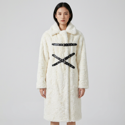 Slate Luna Women's Faux Fur Coat | Thick and Warm, Casual Winter Outerwear