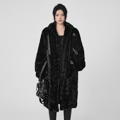 Slate Luna Women's Faux Fur Coat | Thick and Warm, Casual Winter Outerwear