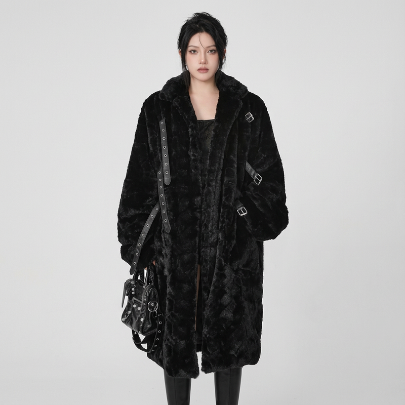Slate Luna Women's Faux Fur Coat | Thick and Warm, Casual Winter Outerwear