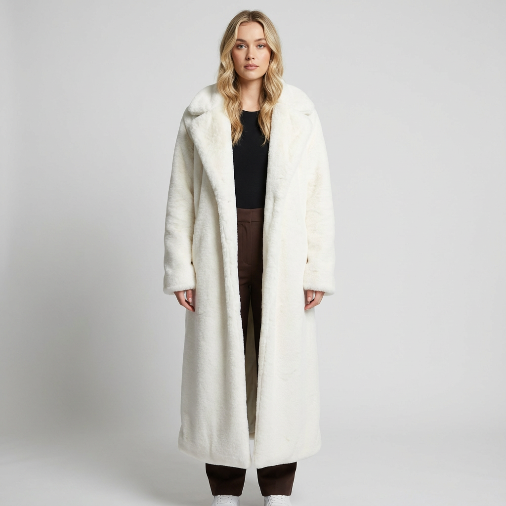 Birch Luna Women's Coat | Oversized Faux Fur, Warm & Fluffy with Hood