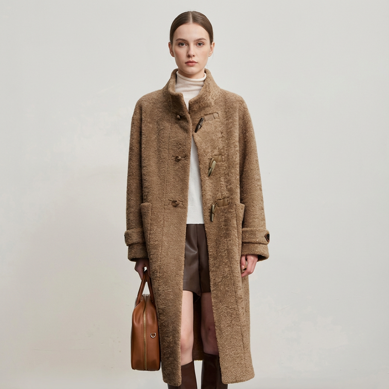 Manteau d’Hiver Femme Ava | Coupe Ample Élégante, Tissu Chaud Mélangé