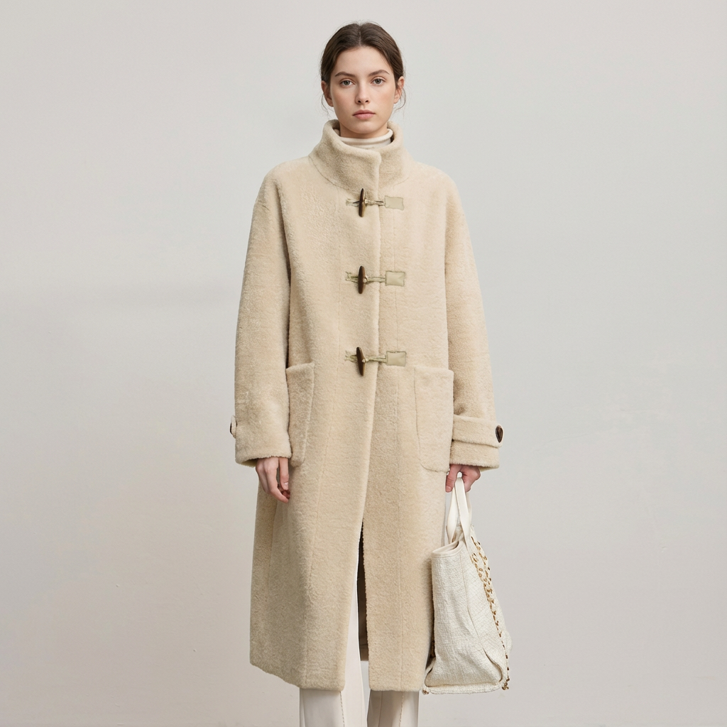 Manteau d’Hiver Femme Ava | Coupe Ample Élégante, Tissu Chaud Mélangé