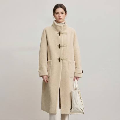 Manteau d’Hiver Femme Ava | Coupe Ample Élégante, Tissu Chaud Mélangé