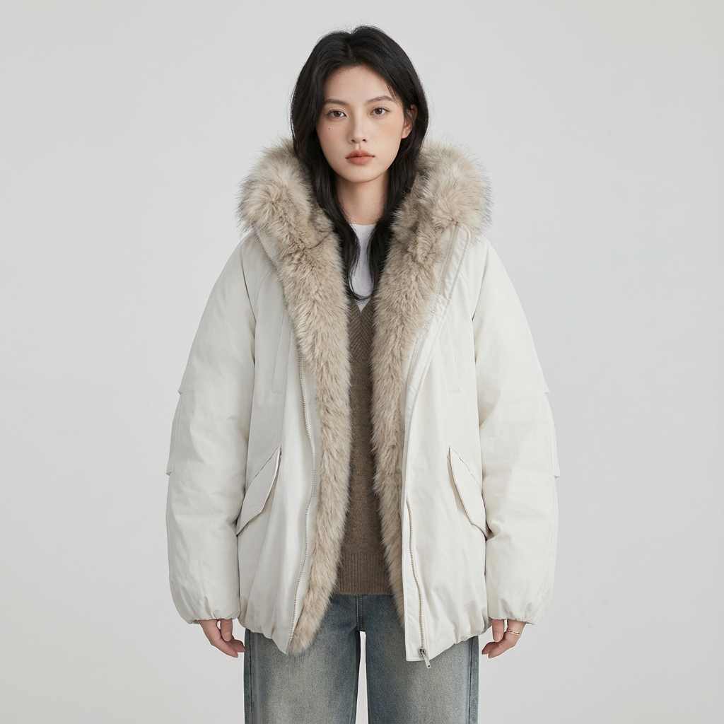 Doudoune pour femmes Cleo | Col en fausse fourrure, isolation décontractée en duvet