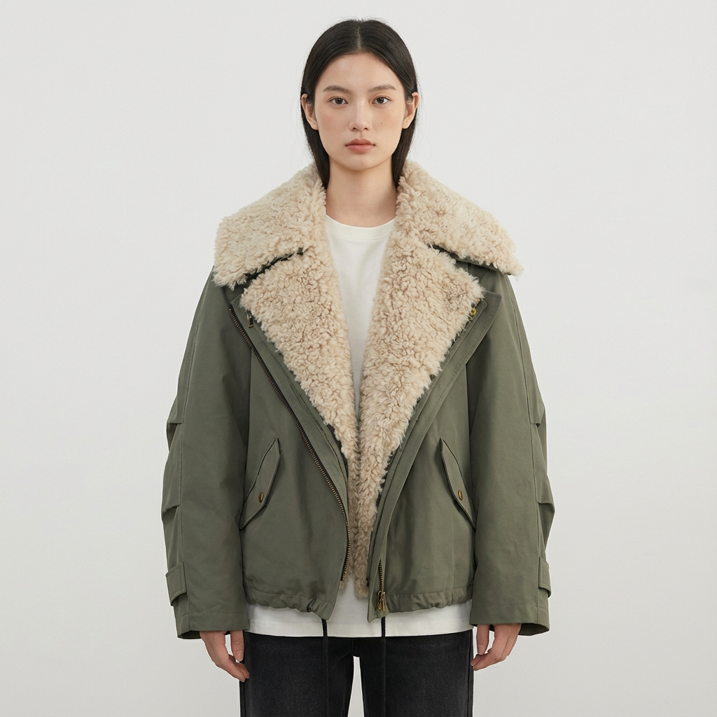 Veste motard matelassée pour femmes Cleo | Coton épais, style streetwear décontracté