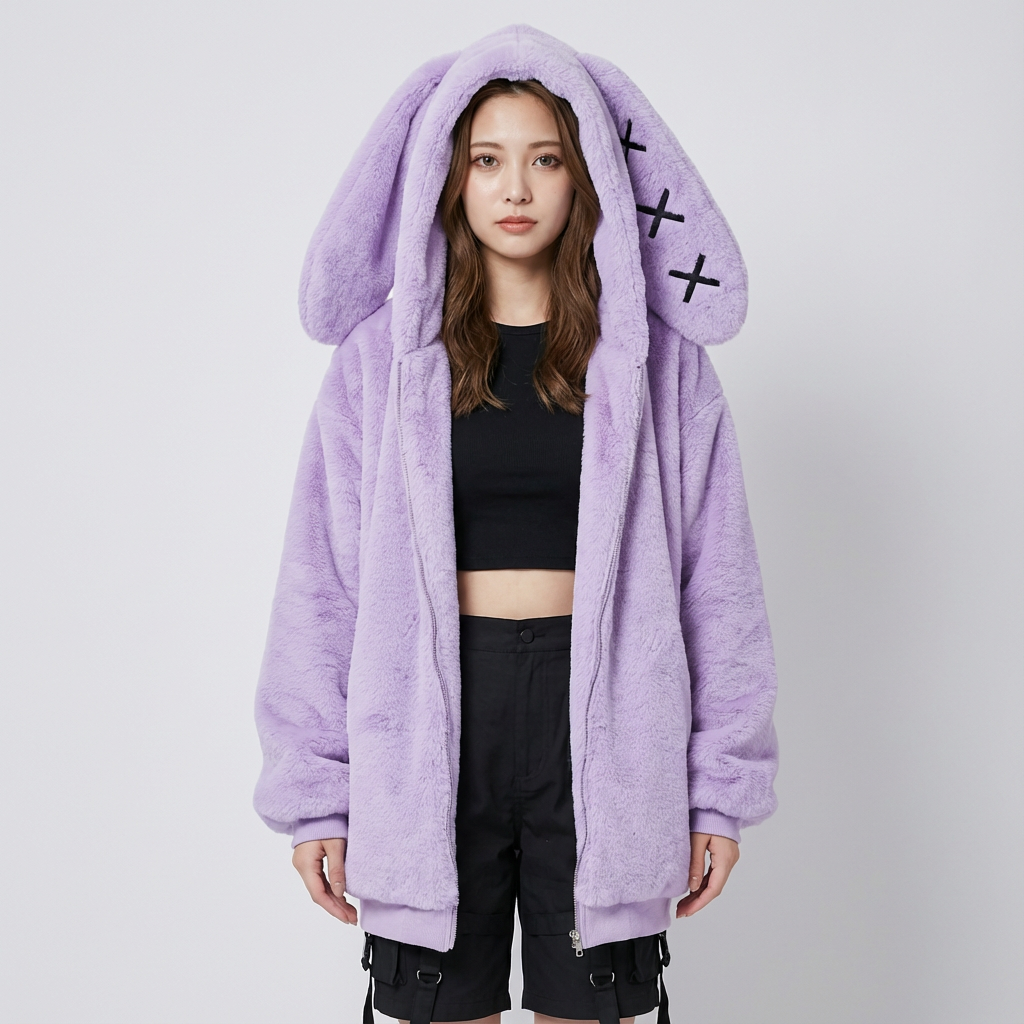 Veste pour femmes Ravi | Fourrure épaisse, style punk oversize