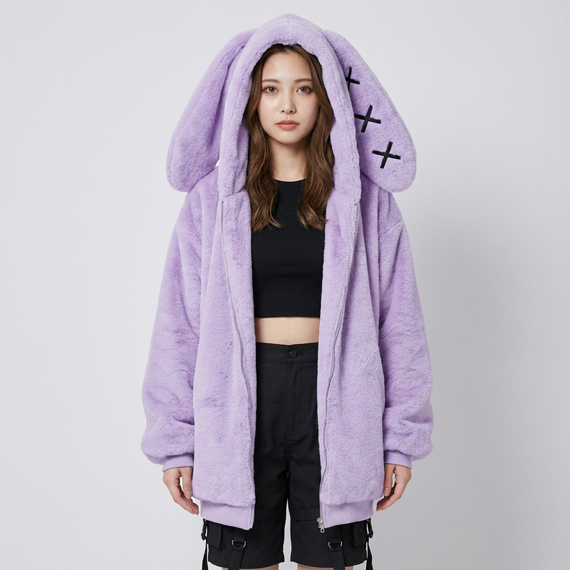 Veste pour femmes Ravi | Fourrure épaisse, style punk oversize