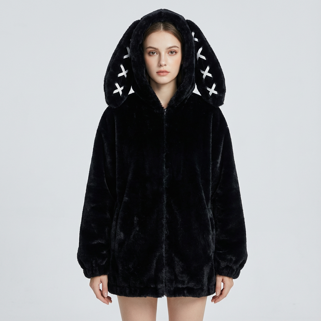 Veste pour femmes Ravi | Fourrure épaisse, style punk oversize