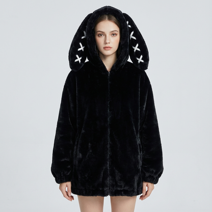 Veste pour femmes Ravi | Fourrure épaisse, style punk oversize