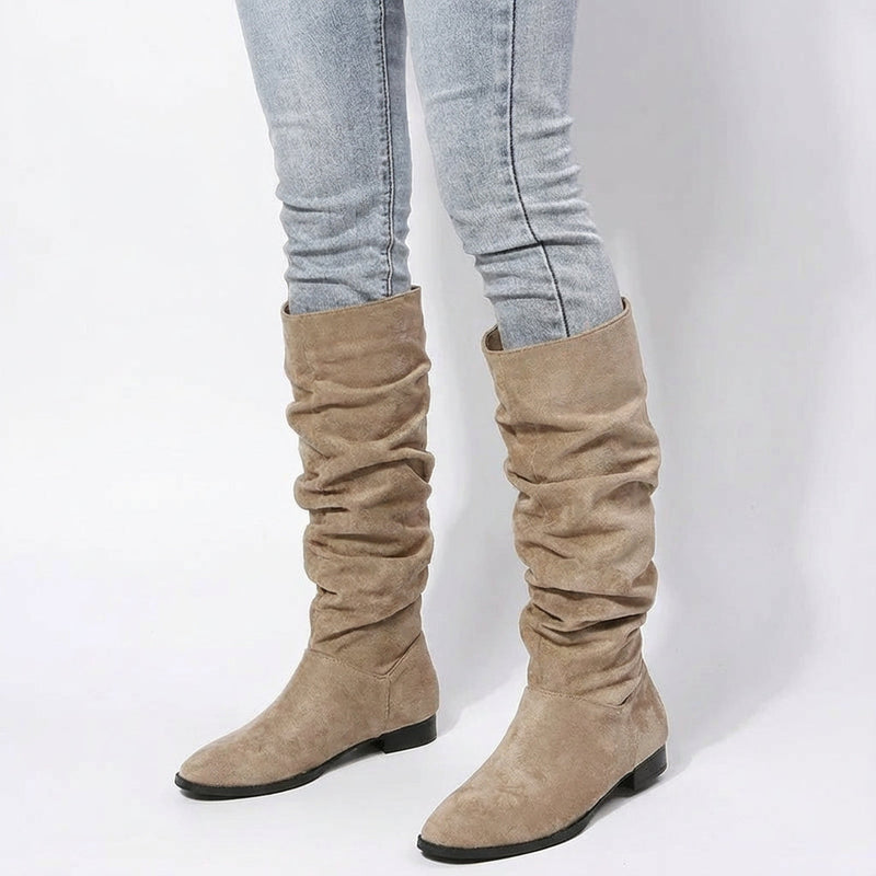 Bottes Hautes pour Femme Amber | Design Décontracté avec Talon Bloc, Chic Relax