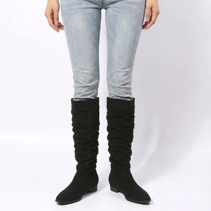 Bottes Hautes pour Femme Amber | Design Décontracté avec Talon Bloc, Chic Relax