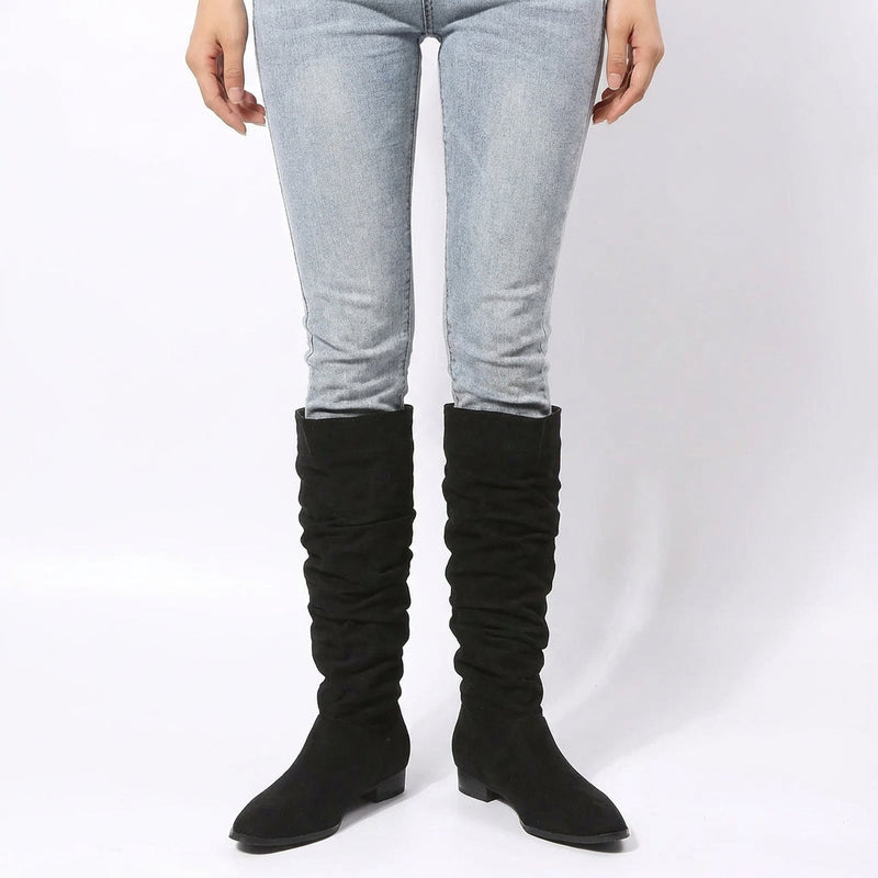 Bottes Hautes pour Femme Amber | Design Décontracté avec Talon Bloc, Chic Relax