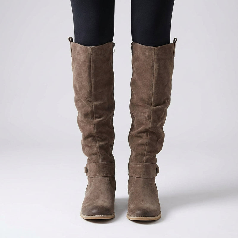 Bottes Hautes pour Femme Aria | Design Zippé d'Hiver, Élégance Chaleureuse