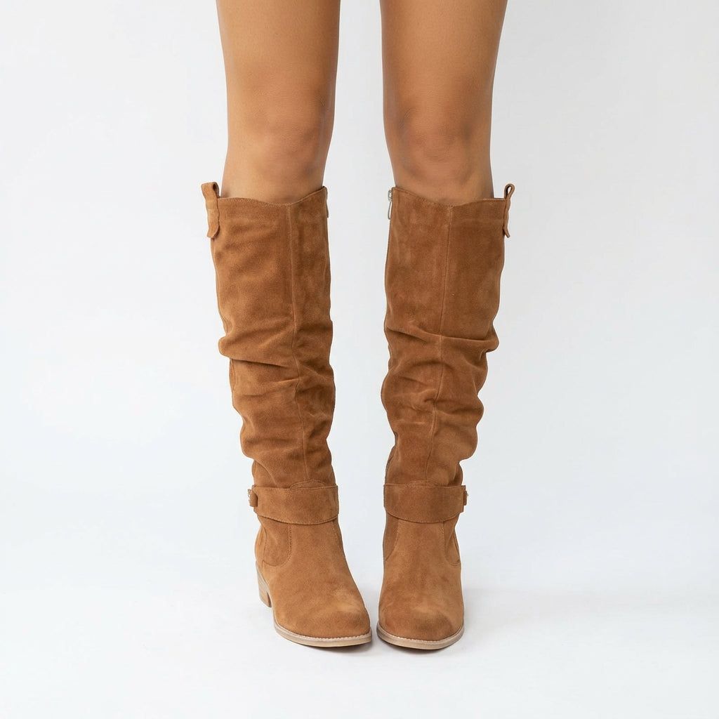 Bottes Hautes pour Femme Aria | Design Zippé d'Hiver, Élégance Chaleureuse