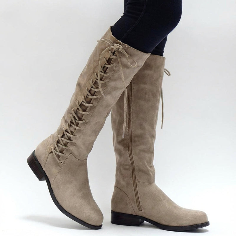 Bottes Hautes pour Femme Morgan | Lacets à l'Avant, Style Moderne Audacieux