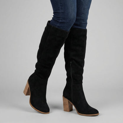 Bottes Hautes pour Femme Mila | Talon Bloc Chic, Sophistication Élancée