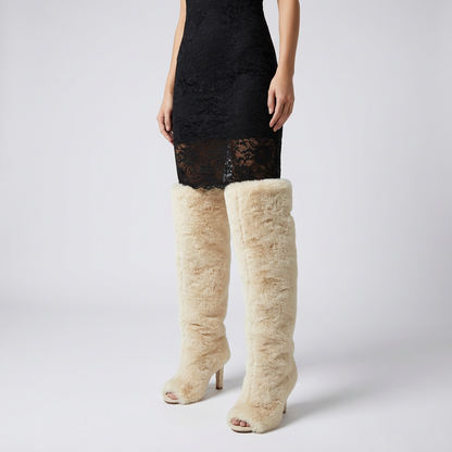 Bottes Femme Au-Dessus du Genou Nina | Fourrure Douce, Talons Hauts