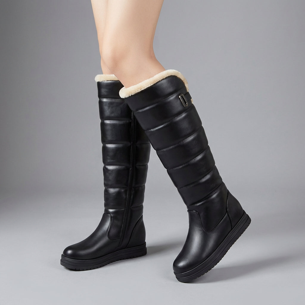 Bottes de neige montantes pour femmes Wendy | Doublure en peluche, talon bas