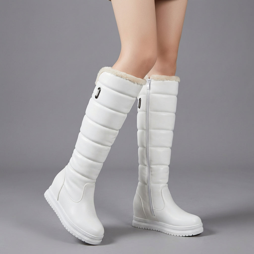 Bottes de neige montantes pour femmes Wendy | Doublure en peluche, talon bas
