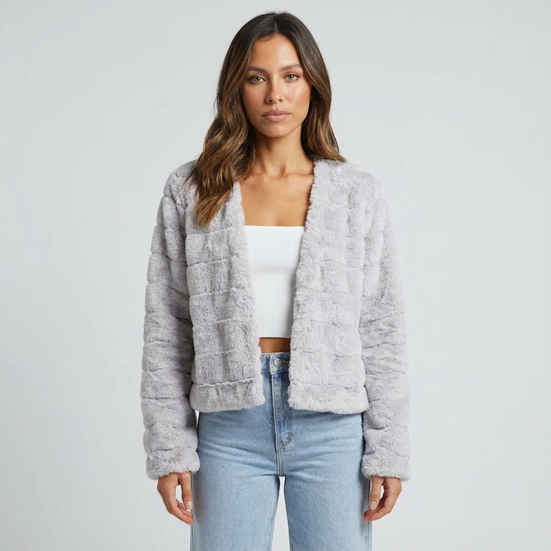Heath Veya Women's Evening Jacket | Chic Faux Fur, Cropped Design