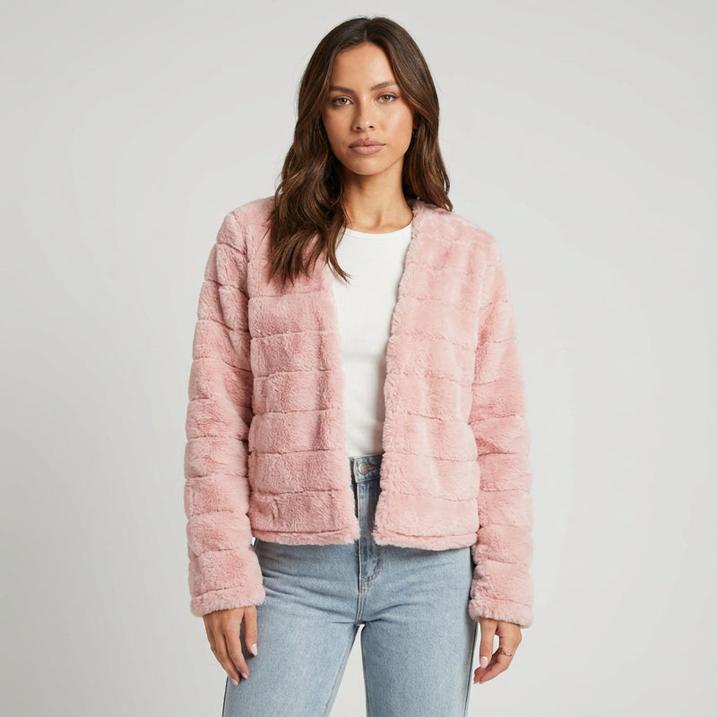 Heath Veya Women's Evening Jacket | Chic Faux Fur, Cropped Design