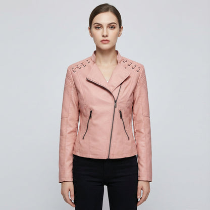 Veste zippée pour femmes Jade | Similicuir, style audacieux