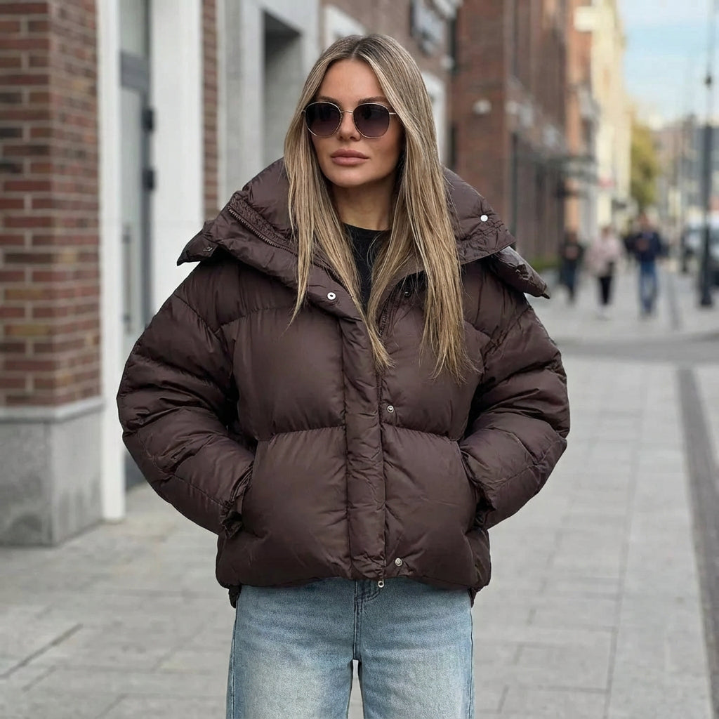 Doudoune courte à capuche femme Ariana | Silhouette oversize